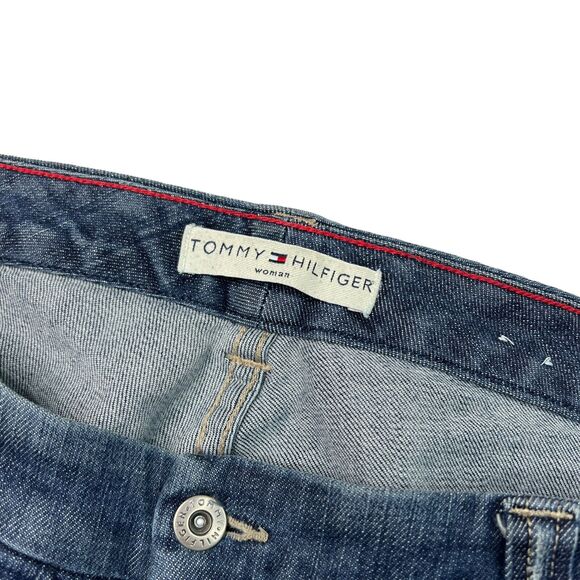 Tommy Hilfiger Mid Rise Capri Jeans Cropped Stretch Denim Blue Womens 16 - Picture 7 of 9